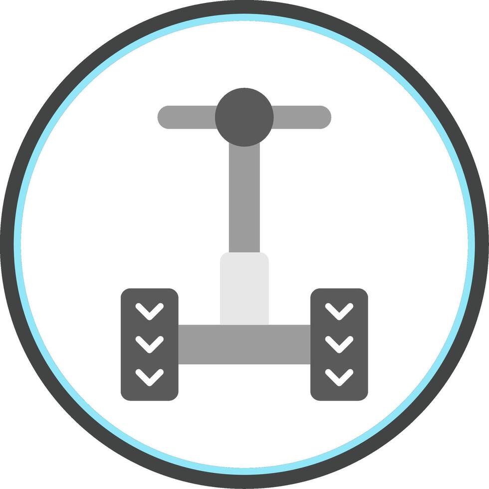Segway Flat Circle Icon vector