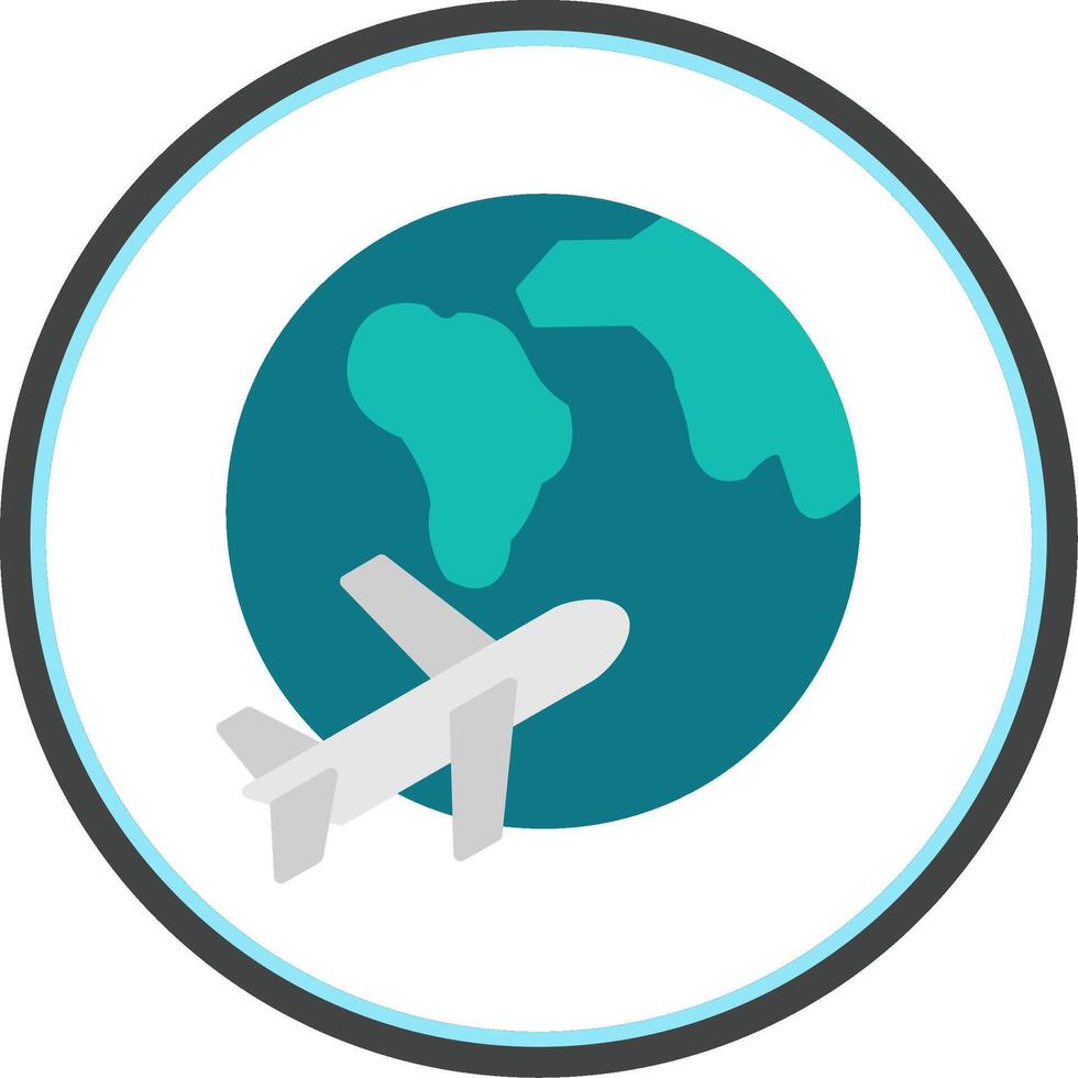 Trip Flat Circle Icon vector