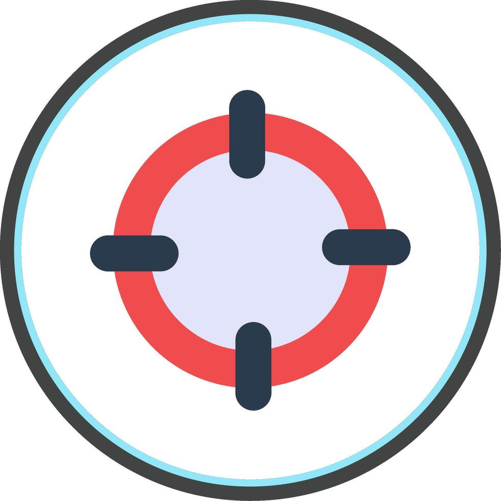 Goal Flat Circle Icon vector