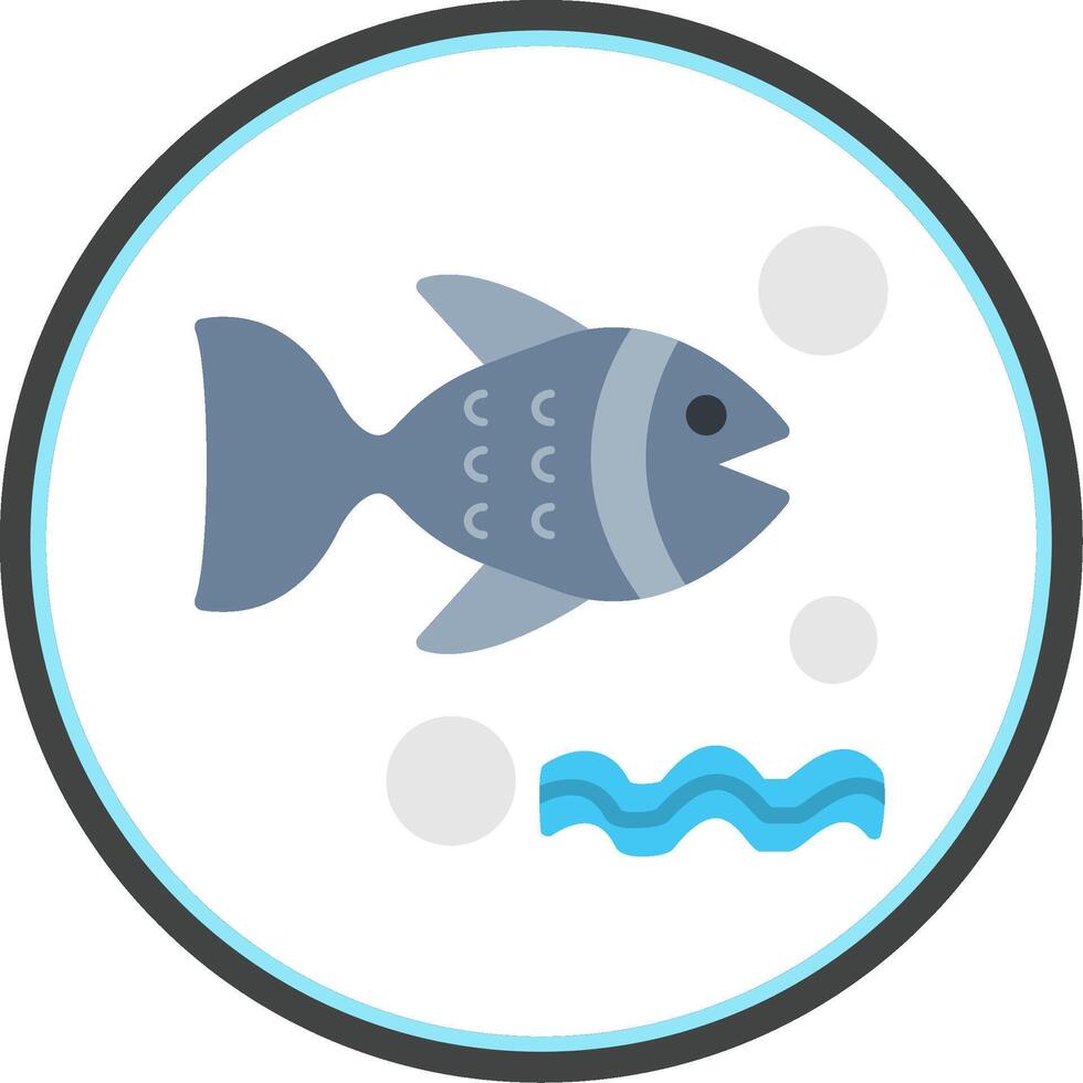 Seafood Flat Circle Icon vector
