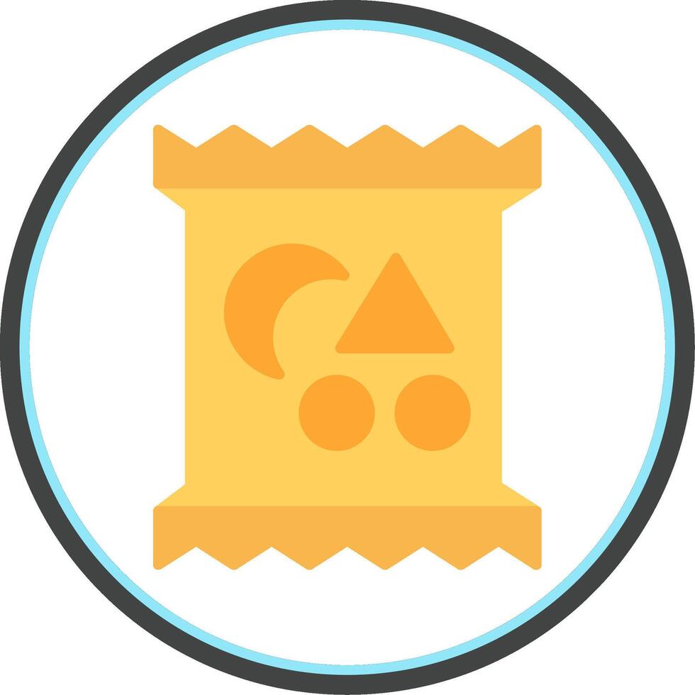 Snack Flat Circle Icon vector