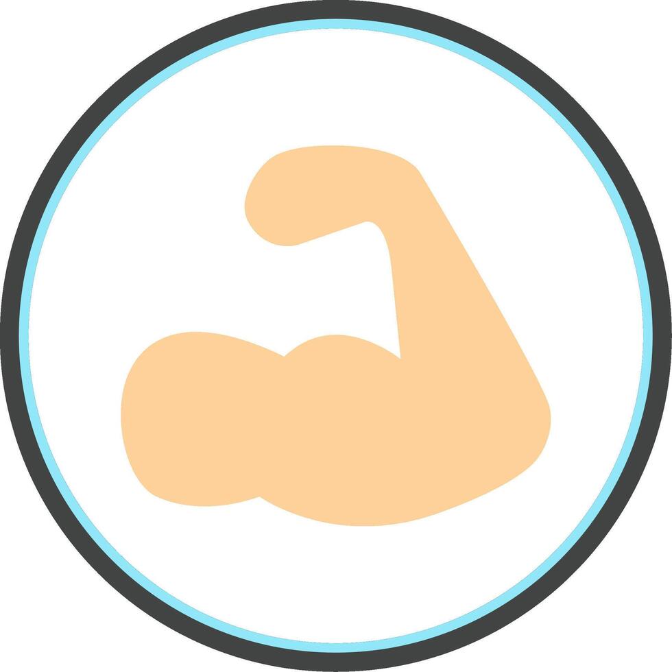 Strength Flat Circle Icon vector