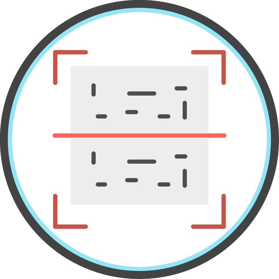 Qr Code Flat Circle Icon vector
