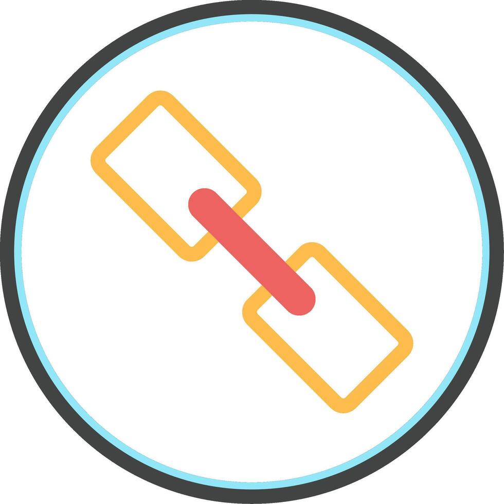 Link Flat Circle Icon vector