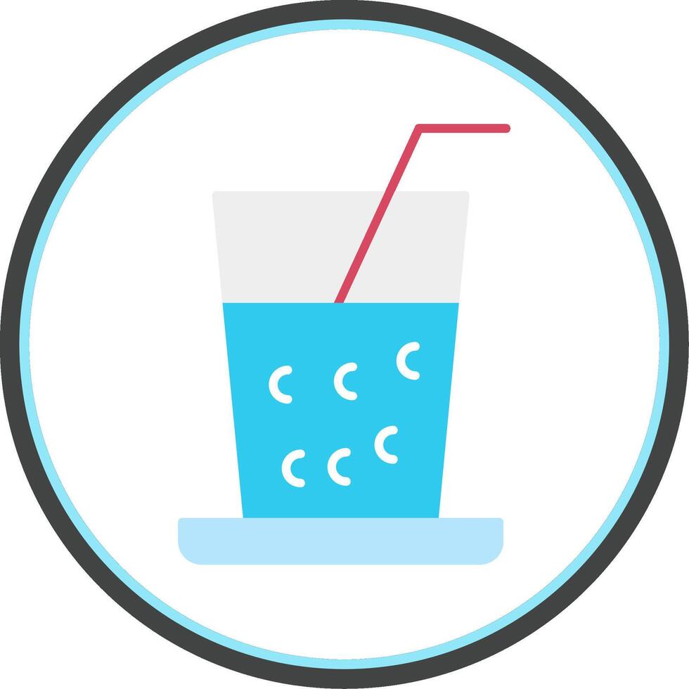 Drinks Flat Circle Icon vector