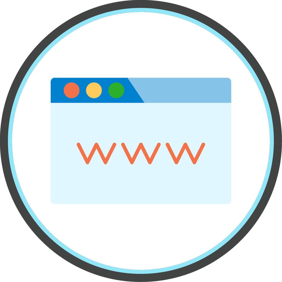 Www Flat Circle Icon vector