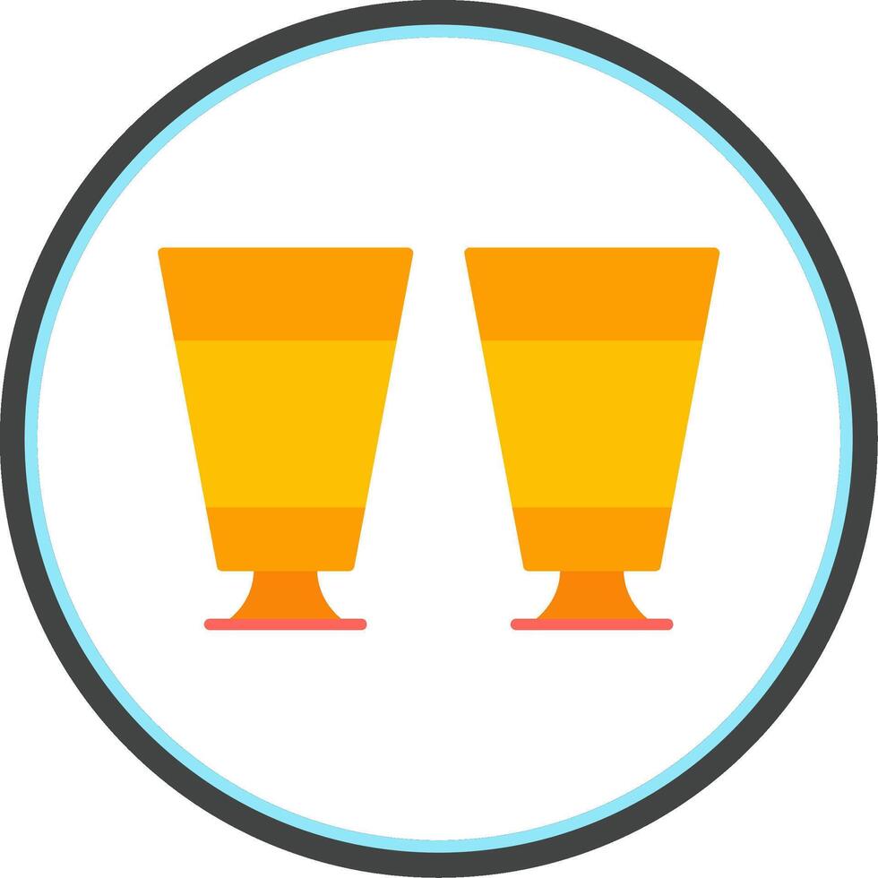 Goblet Flat Circle Icon vector