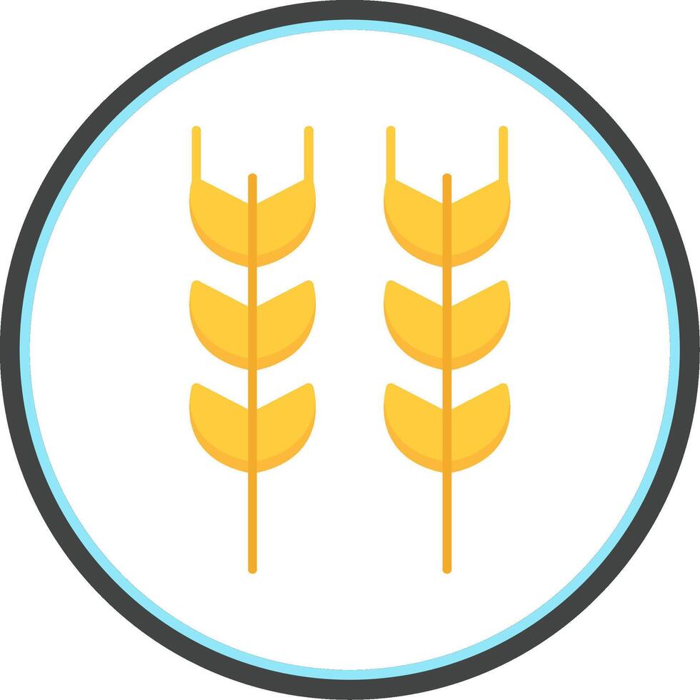 Wheat Flat Circle Icon vector