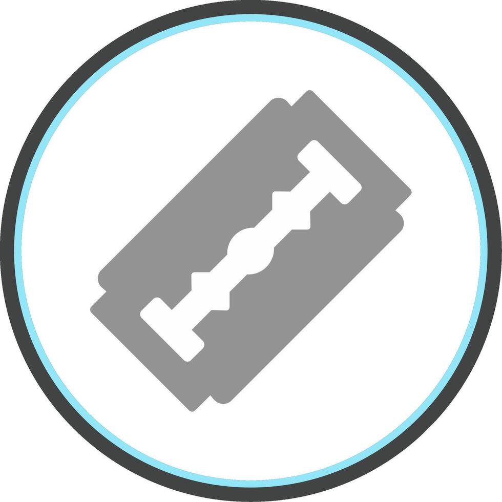 Shaving Blade Flat Circle Icon vector
