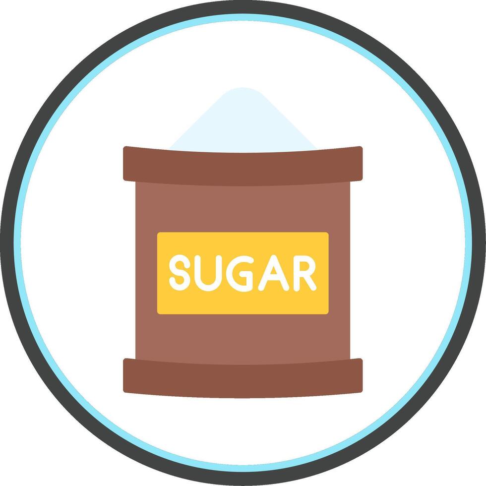 Sugar Bag Flat Circle Icon vector