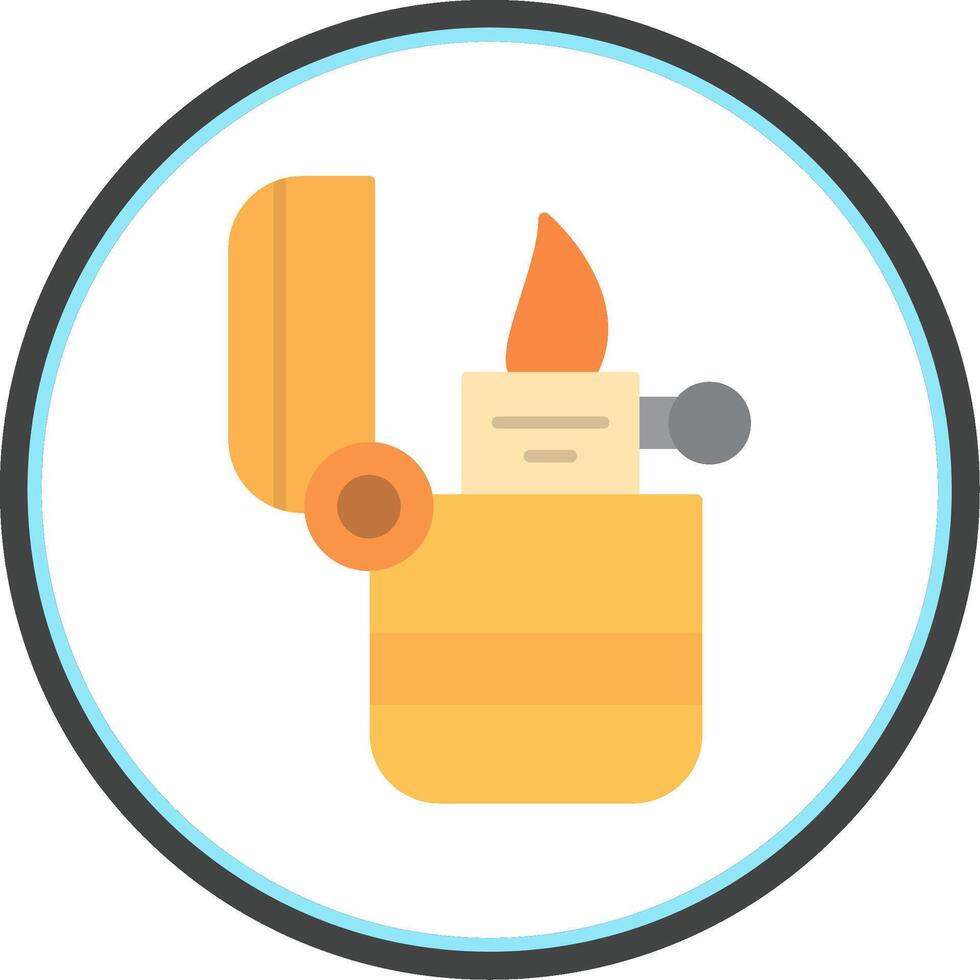 Lighter Flat Circle Icon vector