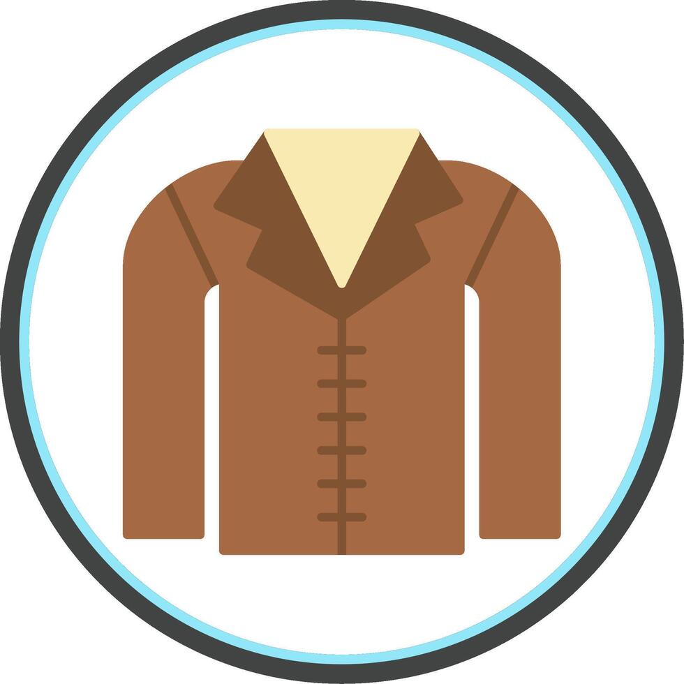 Coat Flat Circle Icon vector