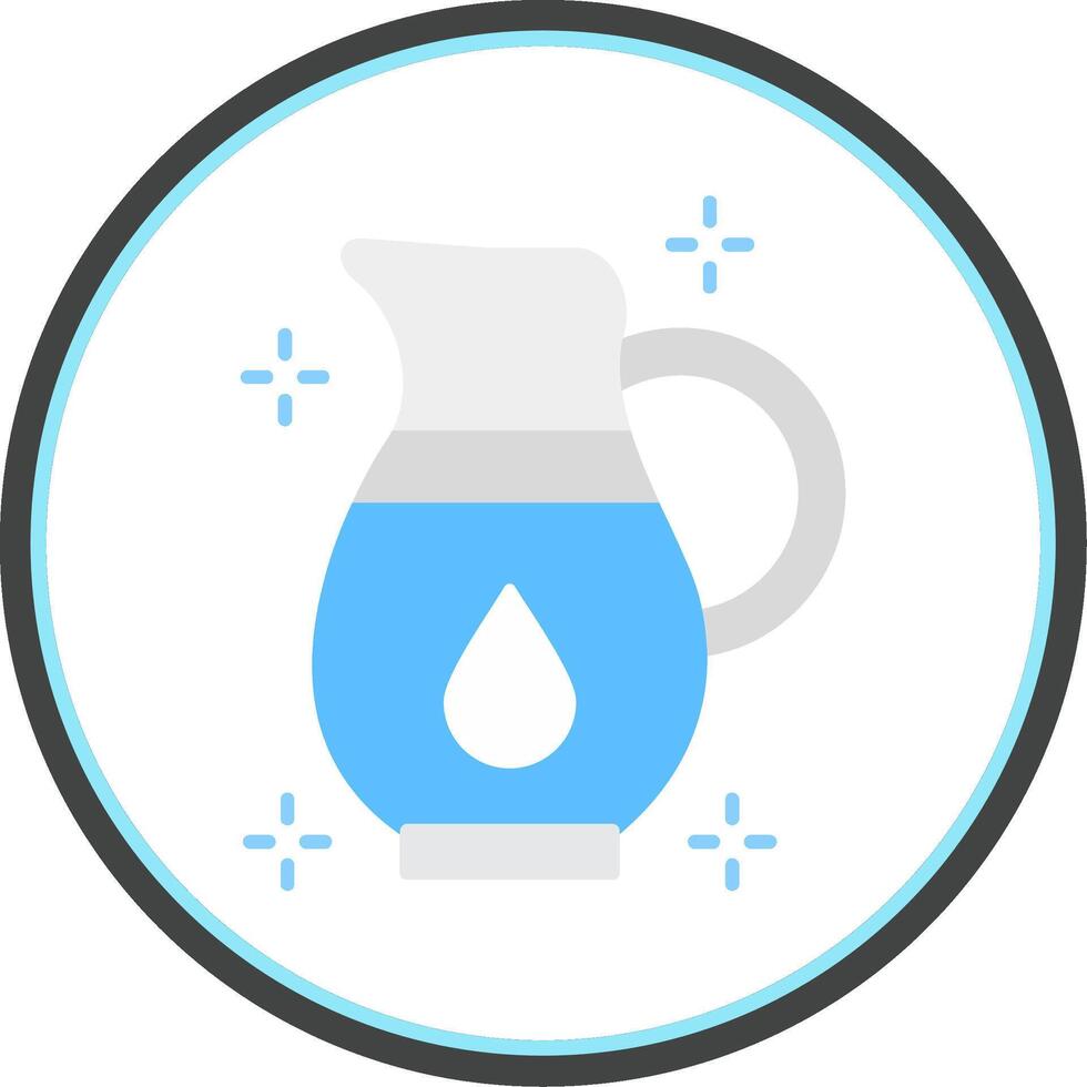 Jug Flat Circle Icon vector