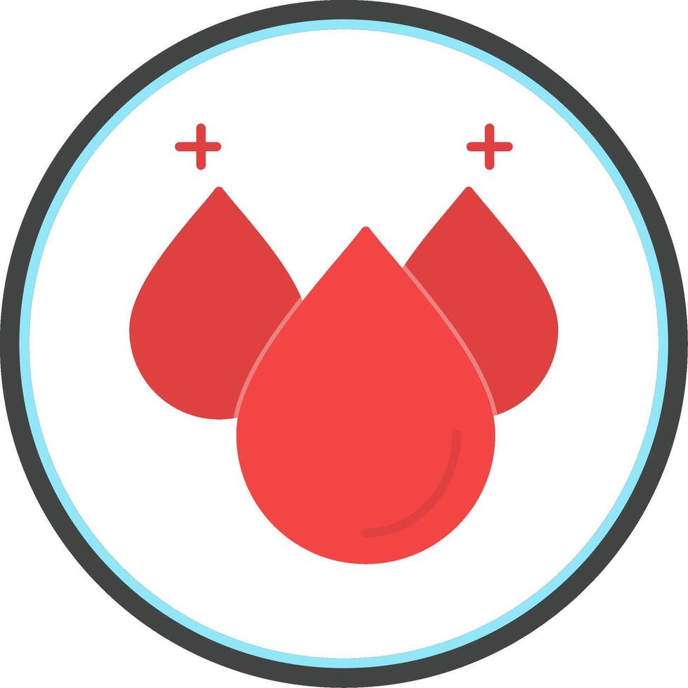 Blood Flat Circle Icon vector