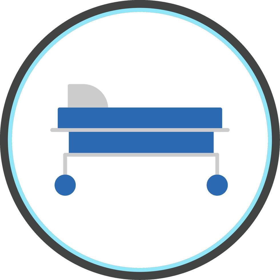 Stretcher Flat Circle Icon vector