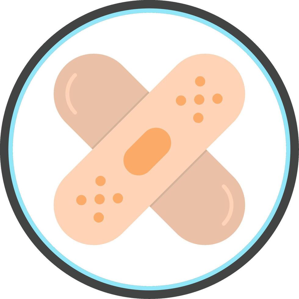 Band - Aid Flat Circle Icon vector