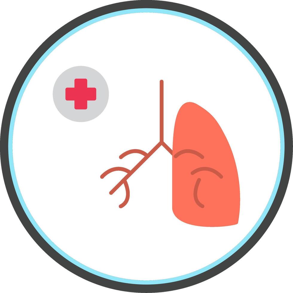 Pulmonology Flat Circle Icon vector