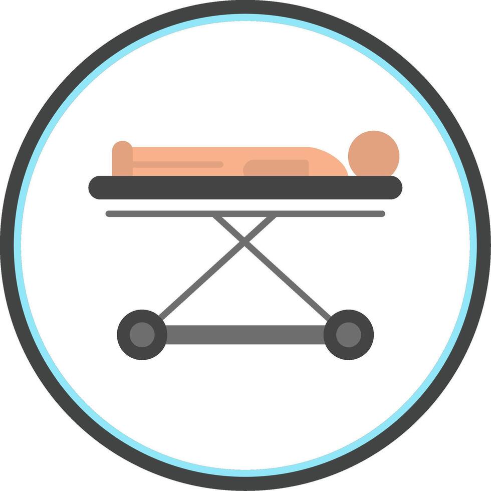 Stretcher Flat Circle Icon vector