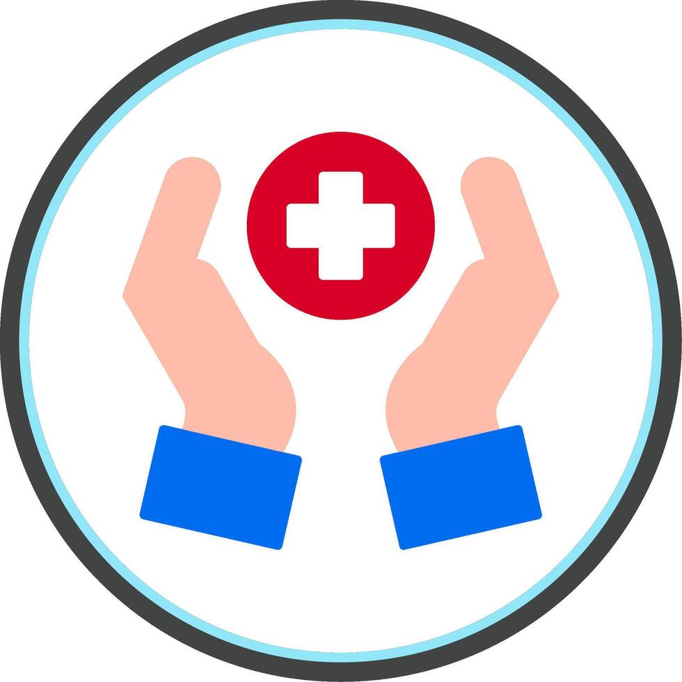 Health Care Flat Circle Icon vector