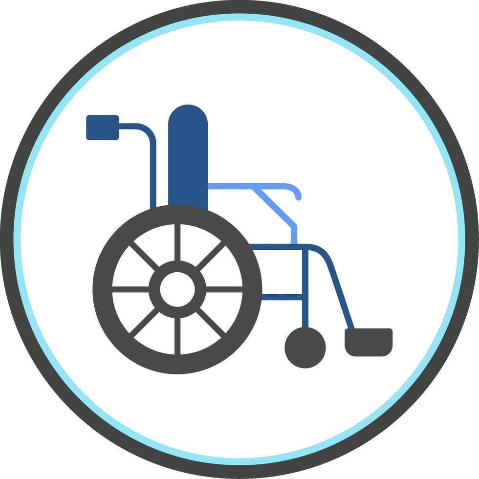 Wheel Chair Flat Circle Icon vector