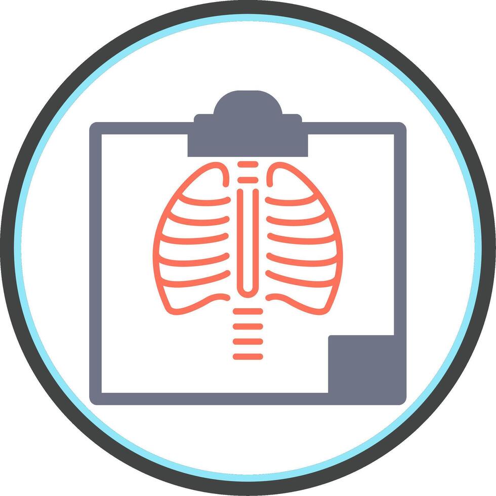 radiología plano circulo icono vector