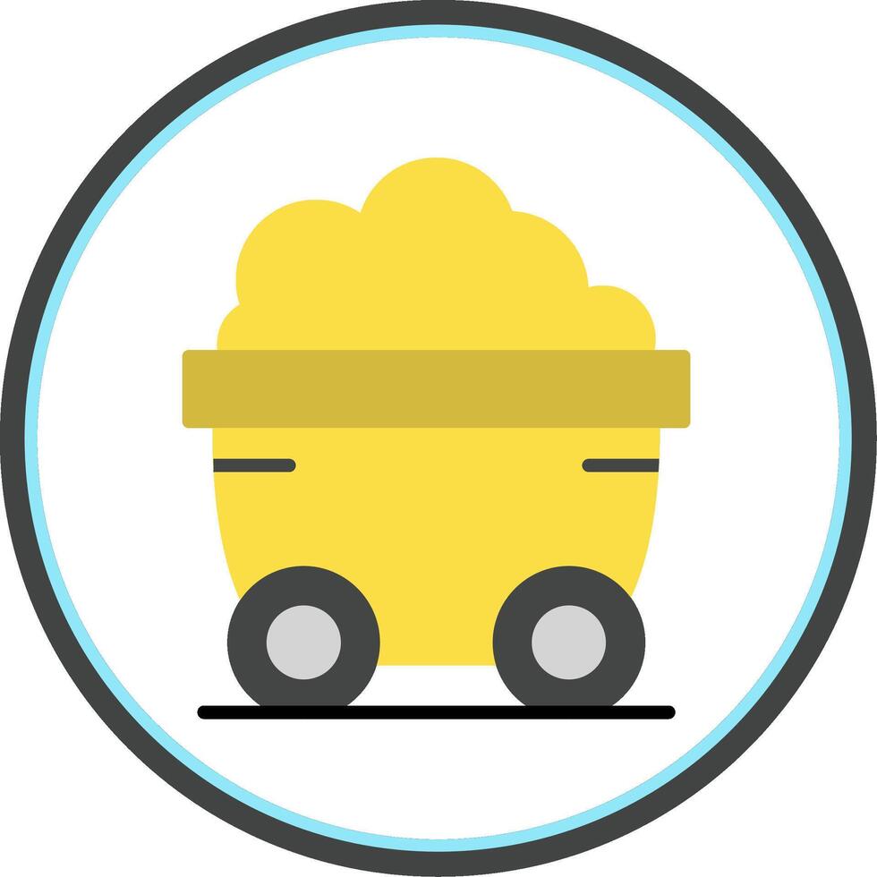 Wagon Flat Circle Icon vector