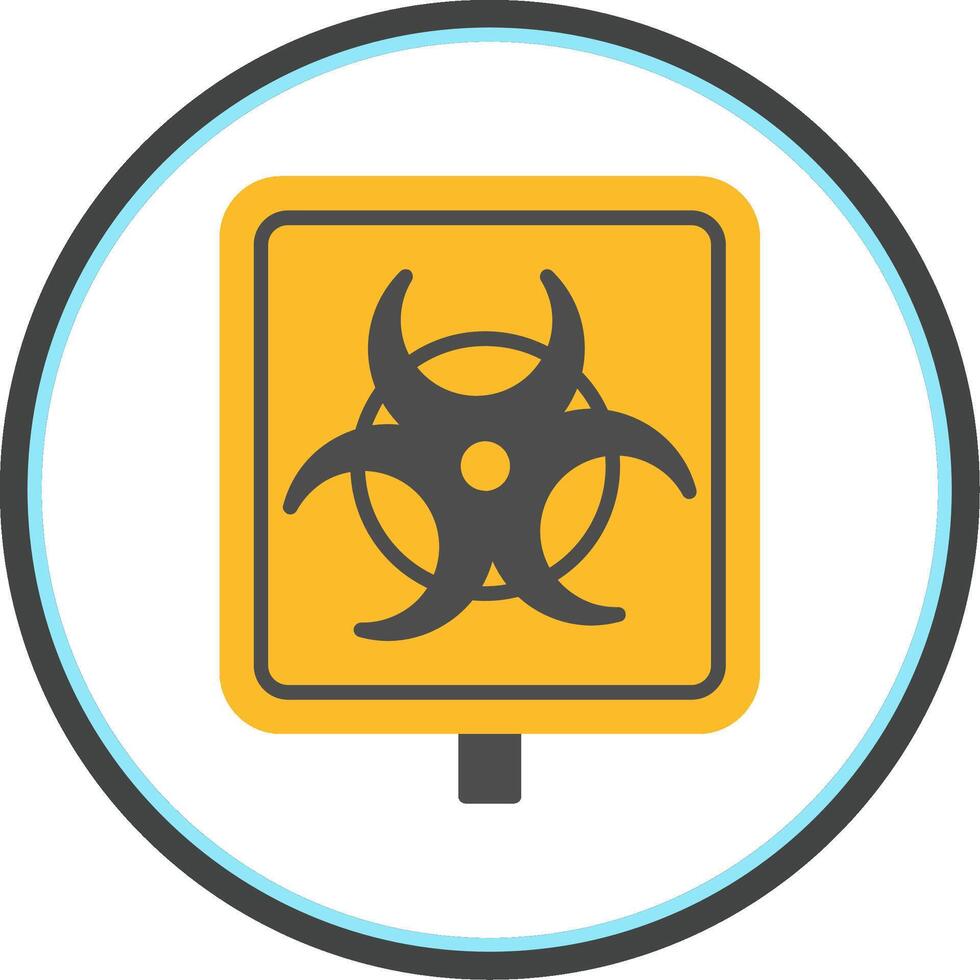 Biohazard Flat Circle Icon vector
