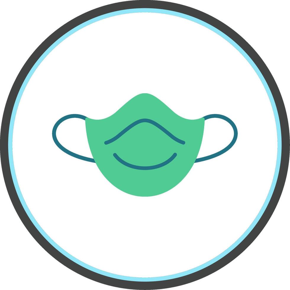 Dust Mask Flat Circle Icon vector
