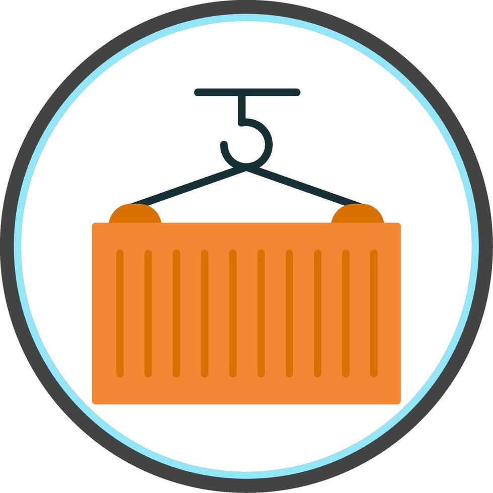 Container Flat Circle Icon vector