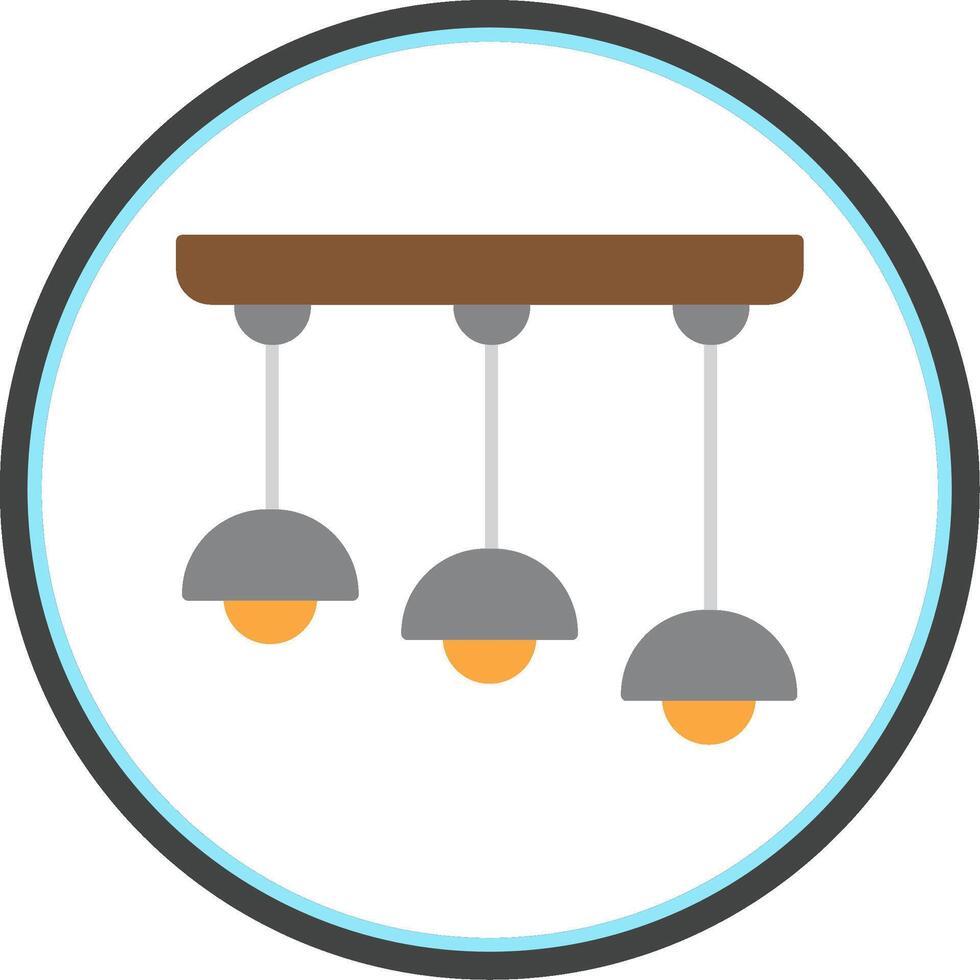 Ceiling Flat Circle Icon vector