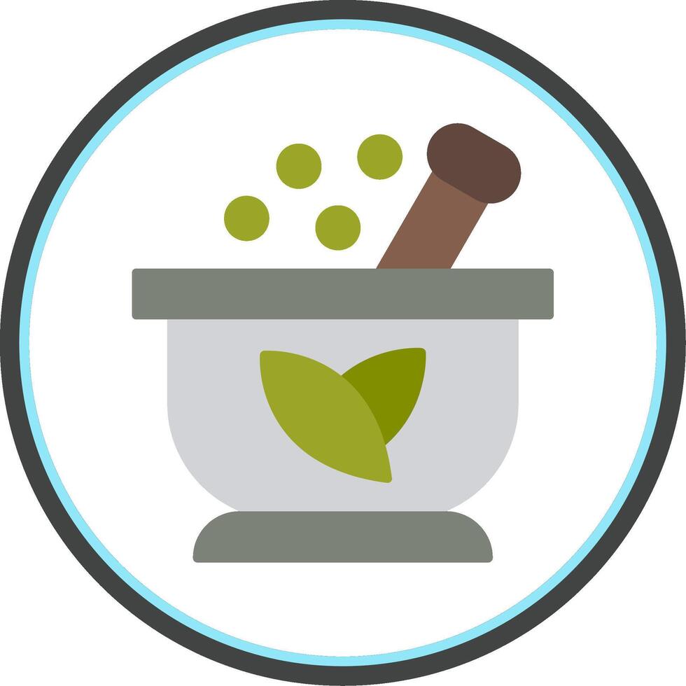Mortar Flat Circle Icon vector