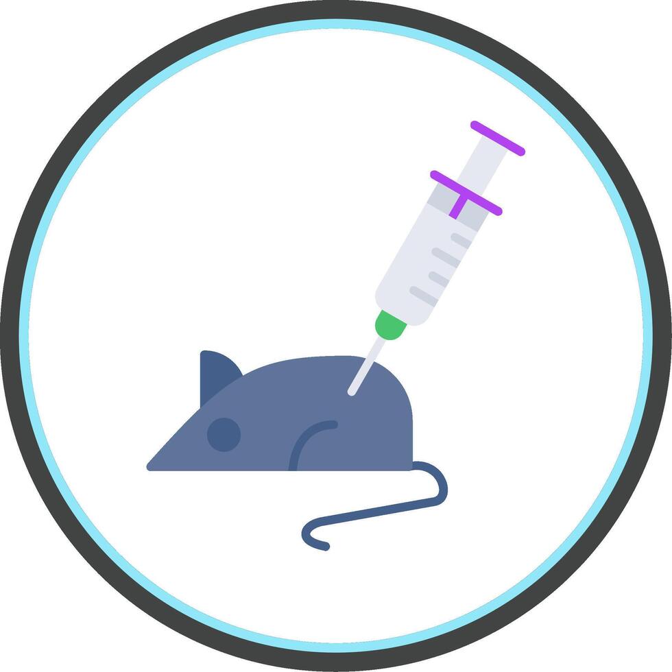 Animal Testing Flat Circle Icon vector