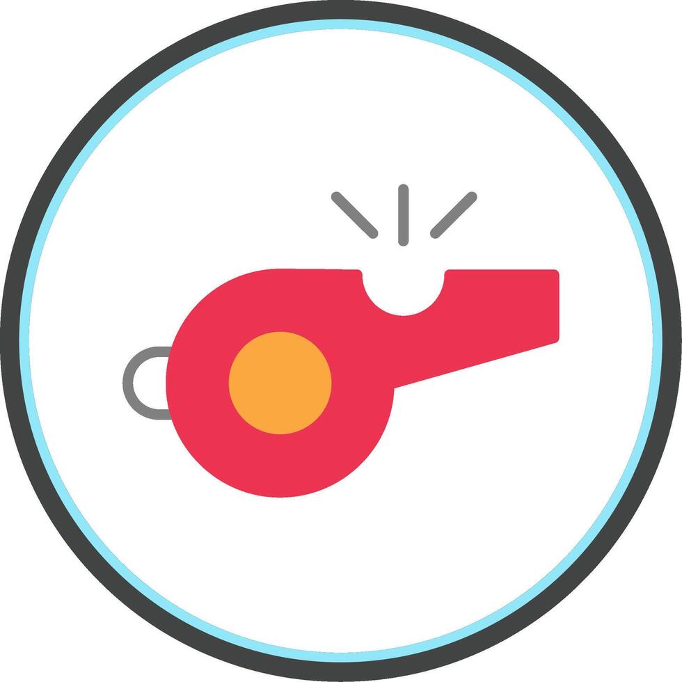 Whistle Flat Circle Icon vector