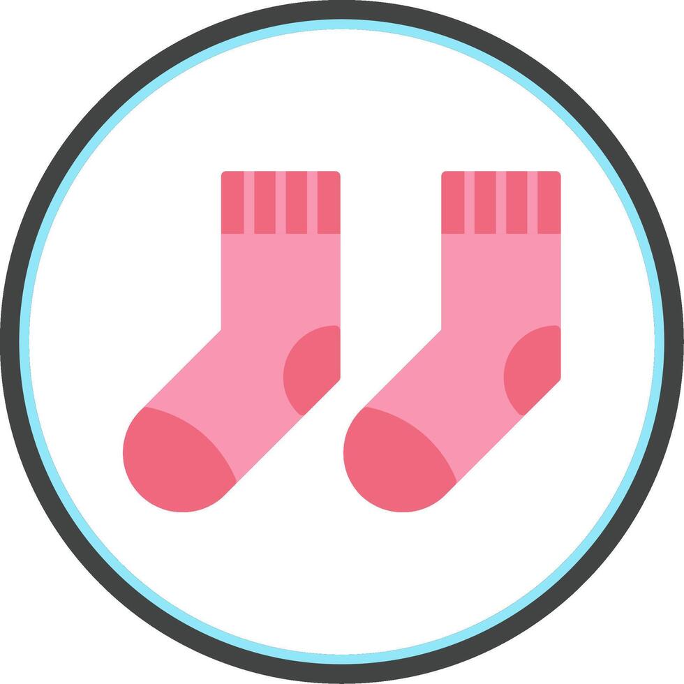 Socks Flat Circle Icon vector