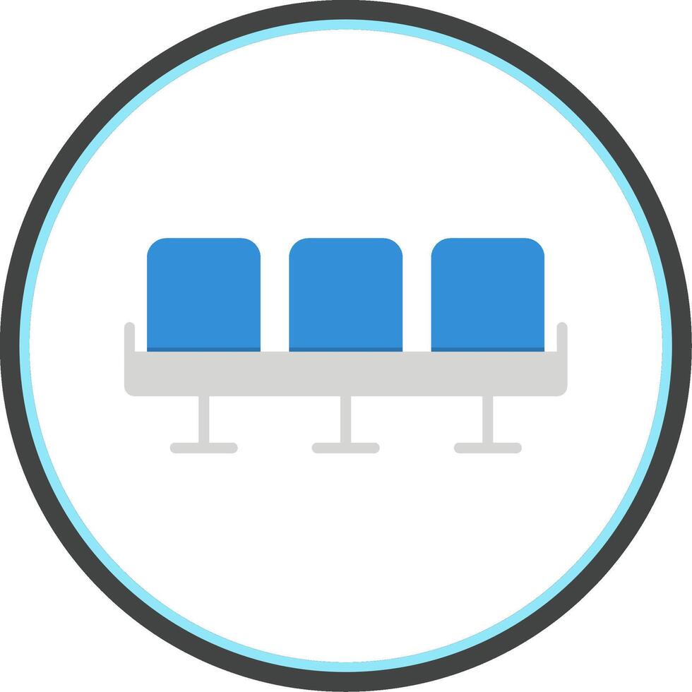 Seating Flat Circle Icon vector