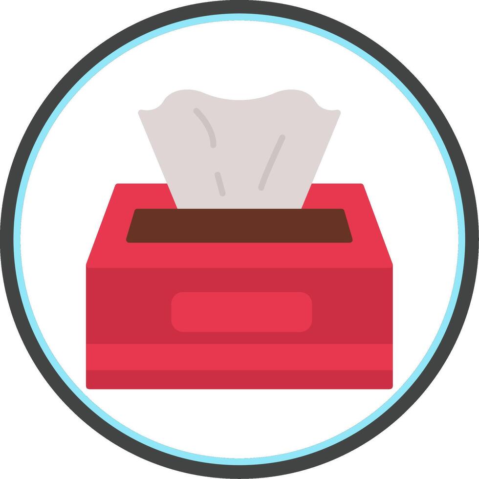Tissue Box Flat Circle Icon vector
