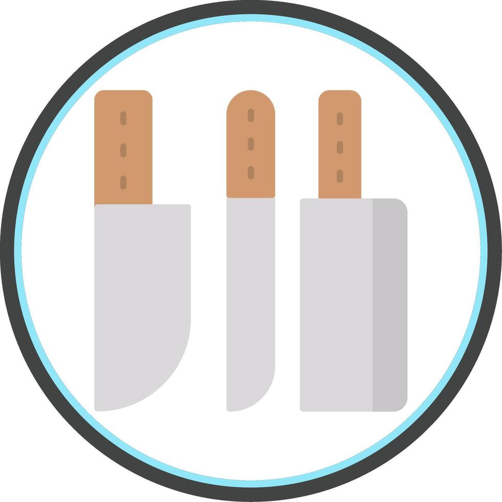 Knives Flat Circle Icon vector