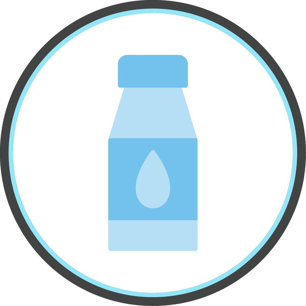 Water Bottles Flat Circle Icon vector