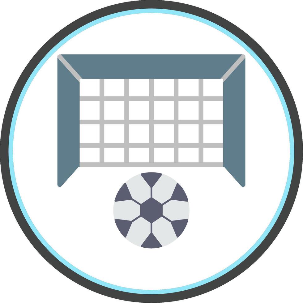 Goal Post Flat Circle Icon vector