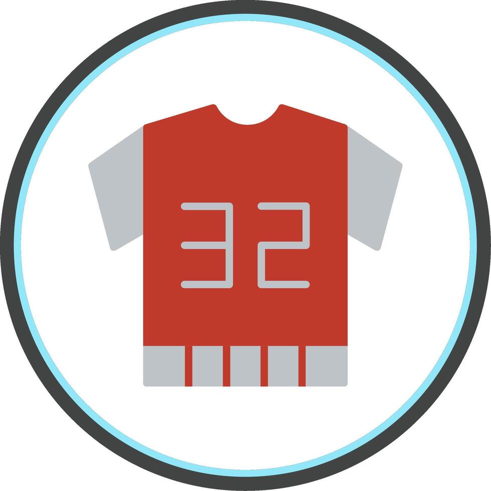Football Jersey Flat Circle Icon vector