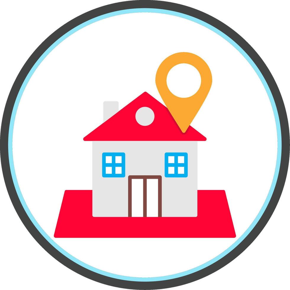 Location Flat Circle Icon vector