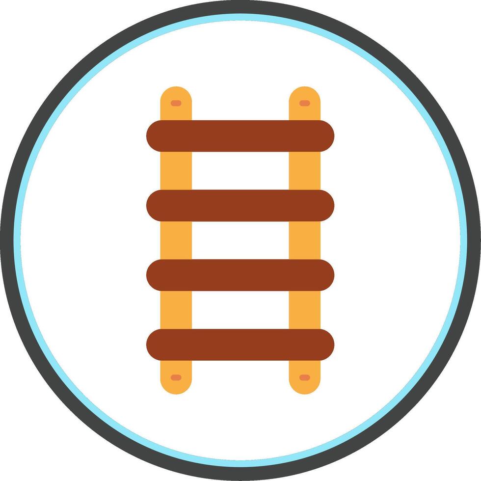 Stepladder Flat Circle Icon vector