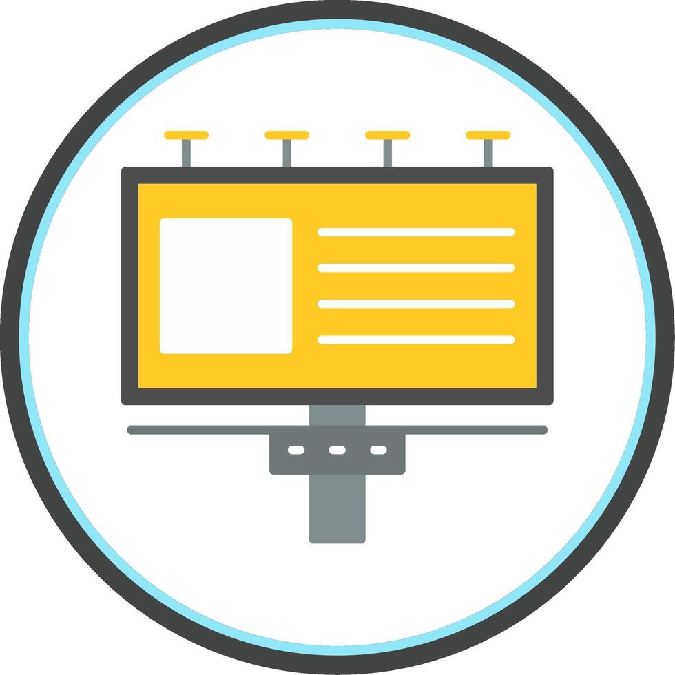 Billboards Flat Circle Icon vector
