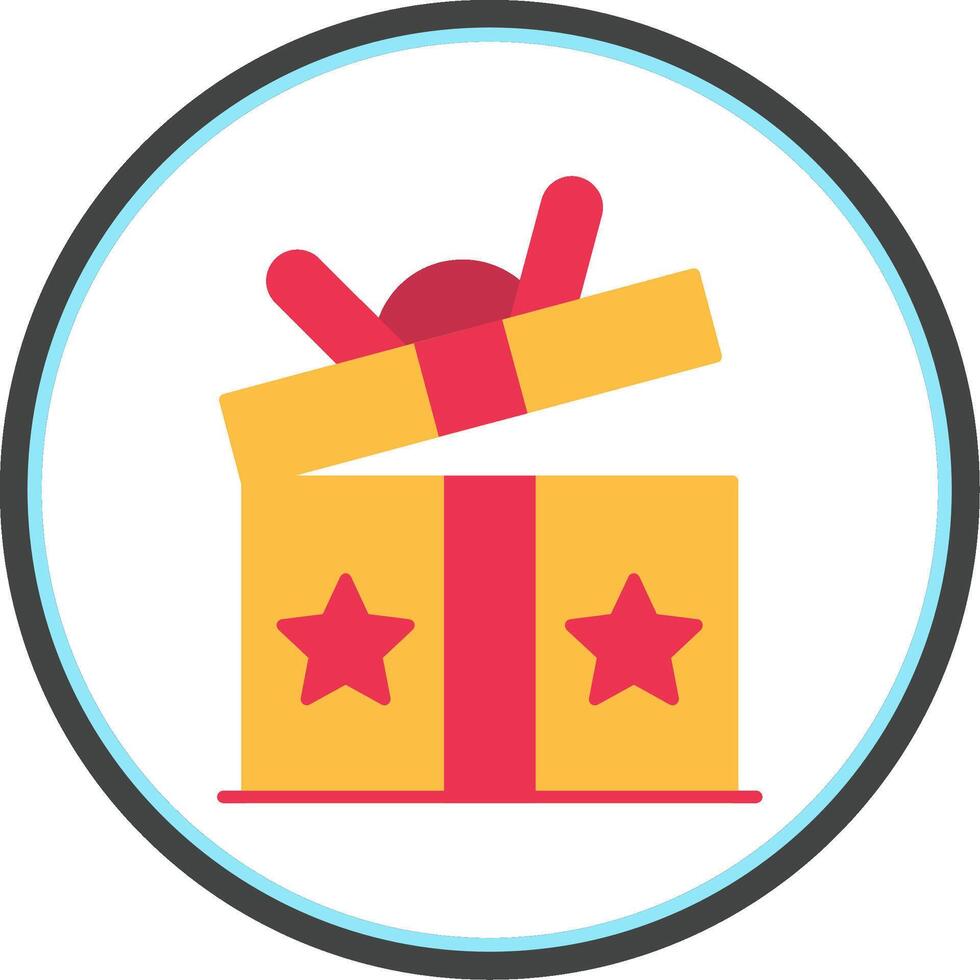 Gift Flat Circle Icon vector