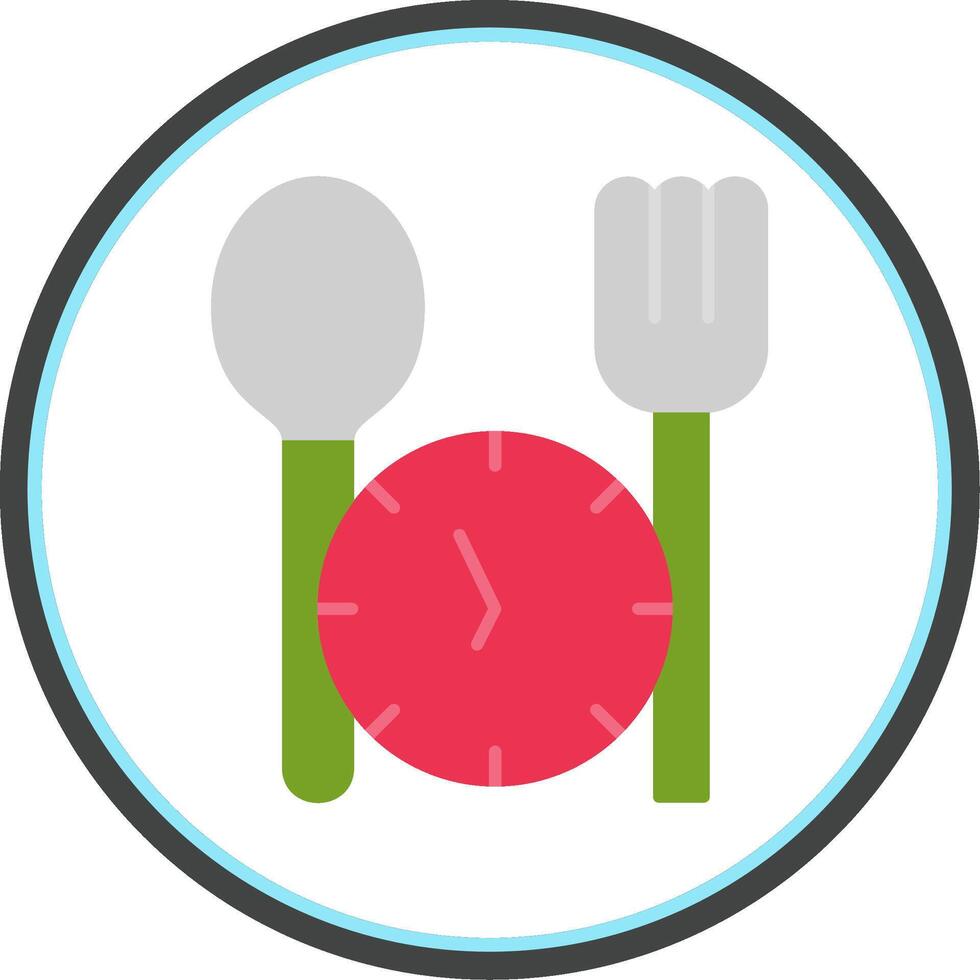 Fasting Flat Circle Icon vector