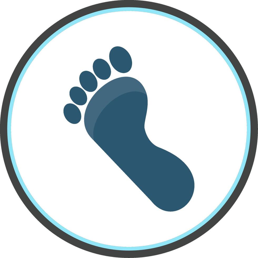 Footprint Flat Circle Icon vector