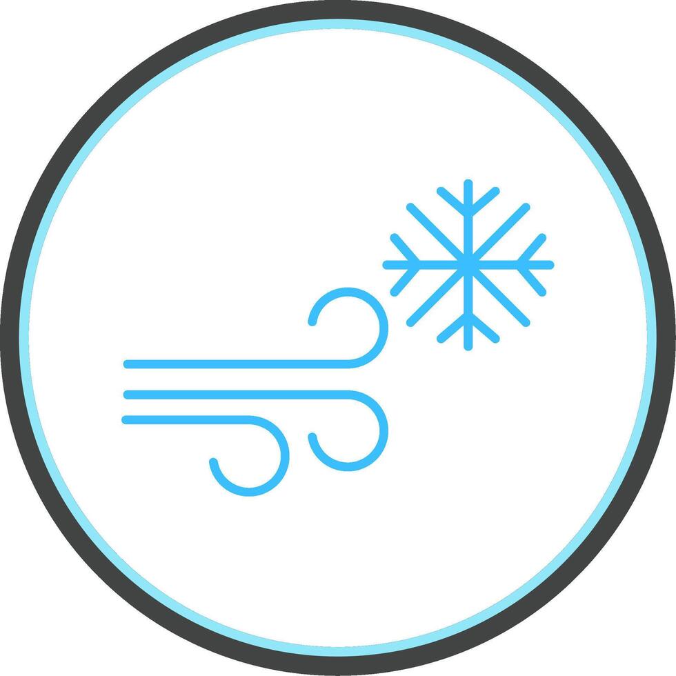 Blizzard Flat Circle Icon vector