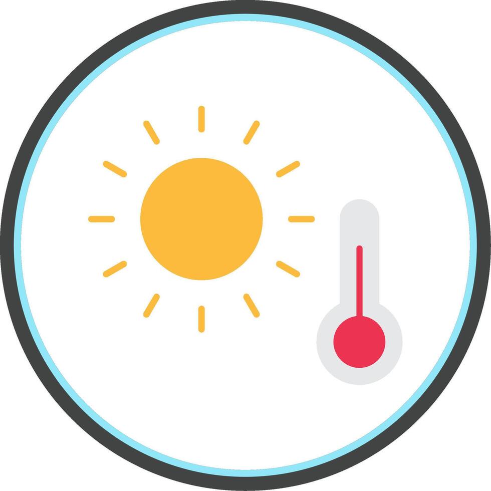 Hot Flat Circle Icon vector