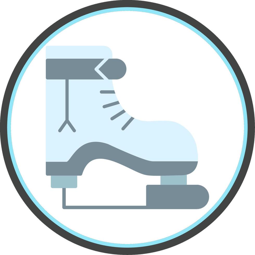 Ice Skate Flat Circle Icon vector