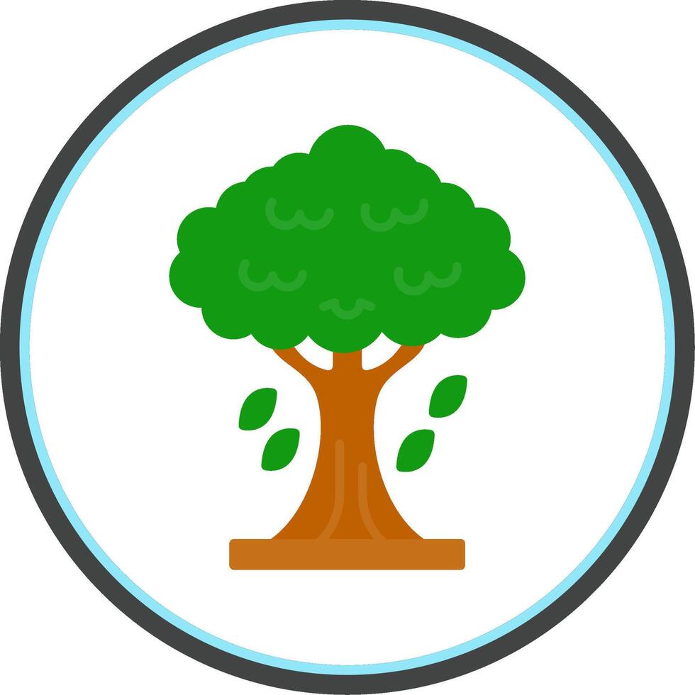 Tree Flat Circle Icon vector